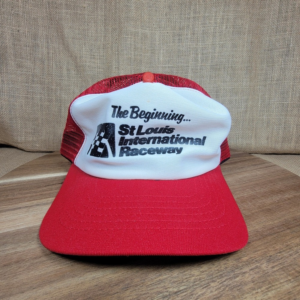 Vintage St Louis International Raceway Trucker Hat New Era USA Mesh Snapback Cap